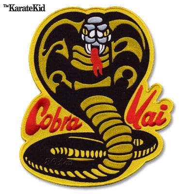 Cobra Kai Patch Set Iron on 9 inch Cobra 4 inch no mercy