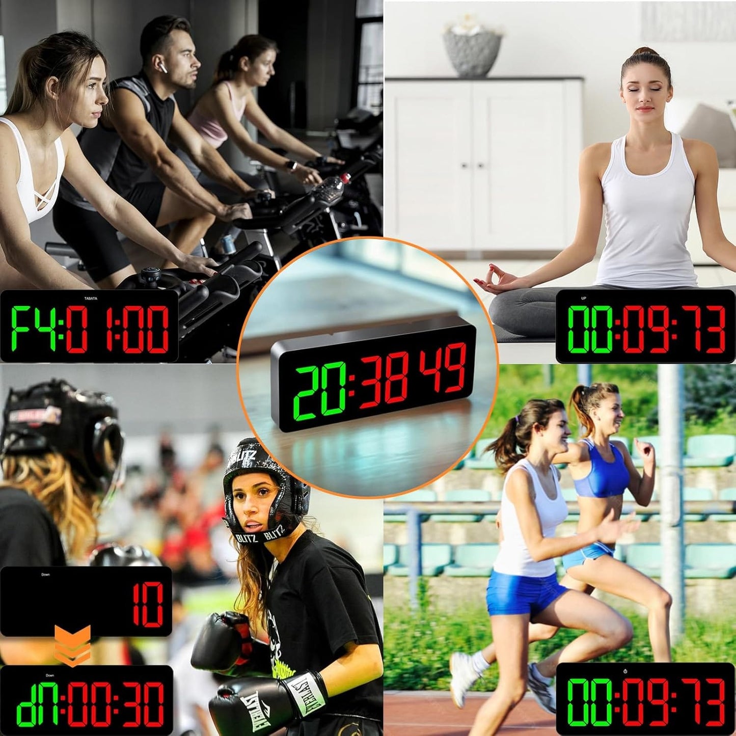 Eclipse Martial Art Supplies sporting goods Gym Ring Timer Clock for Home Gym with Remote
