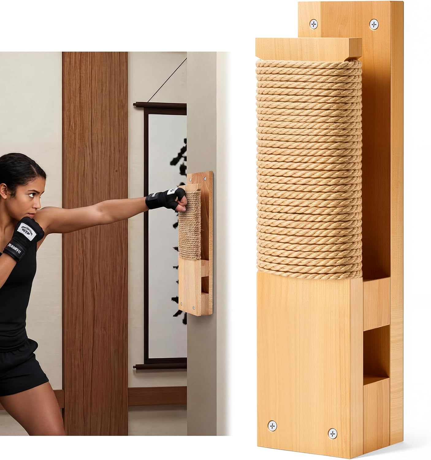 ProForce Sporting Goods Wall Mount Makiwara Board Traditional Makiwara Punching Board Strike Pad