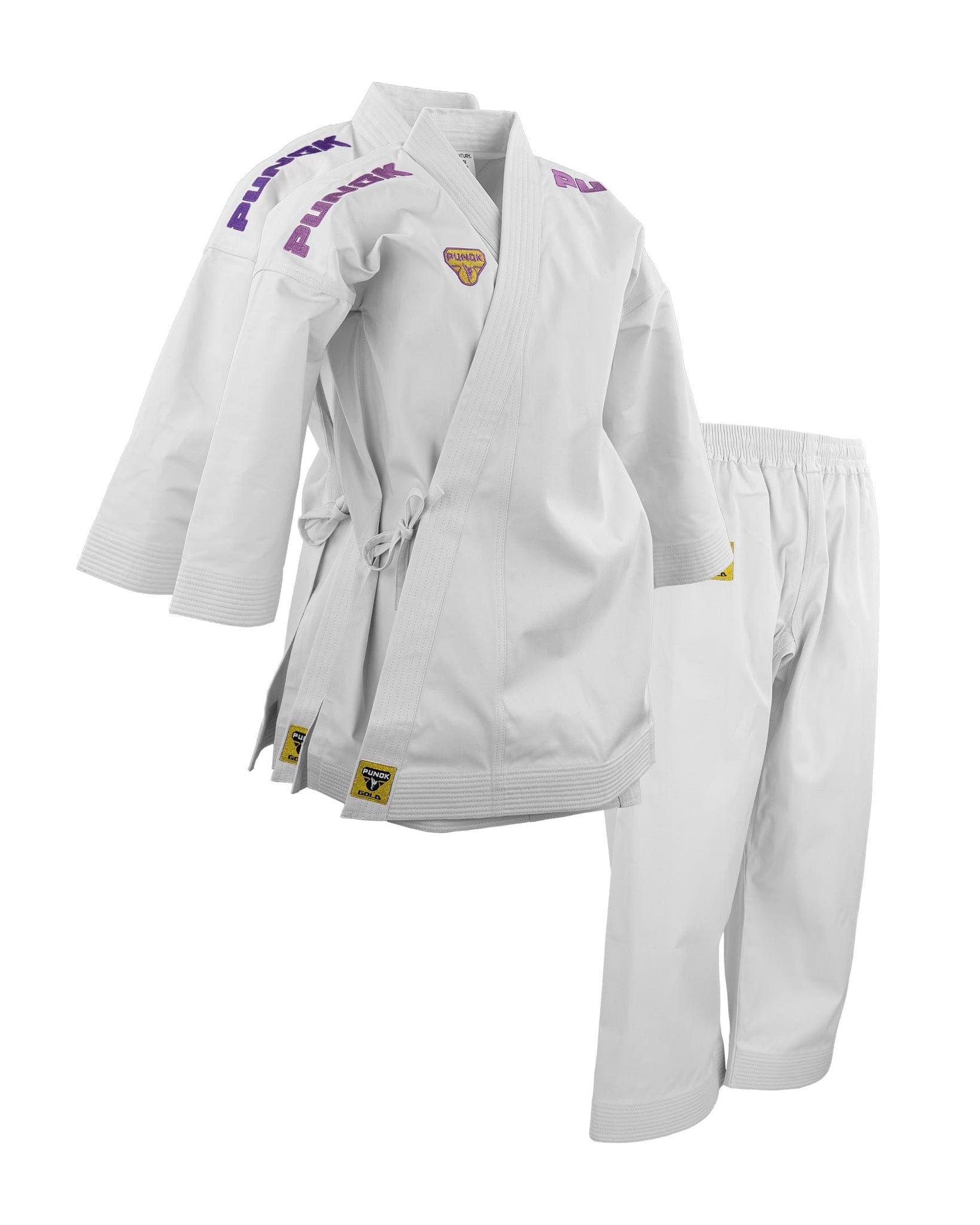 BlackBeltShop Sporting Goods 1 Punok Takyon Kata Gold Set - Purple/Pink