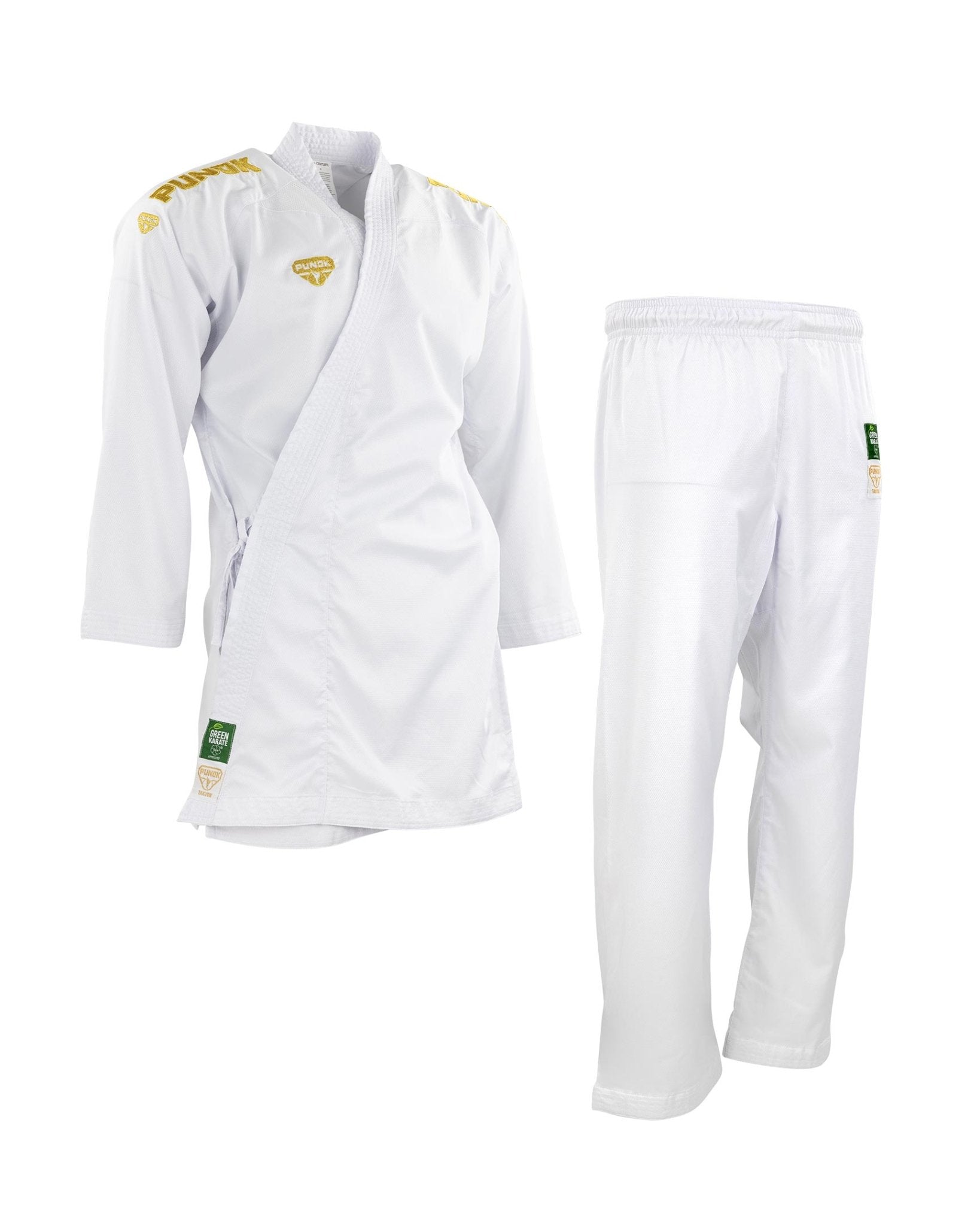 BlackBeltShop Sporting Goods Punok Takyon Gold Kumite Gi Set WKF approved