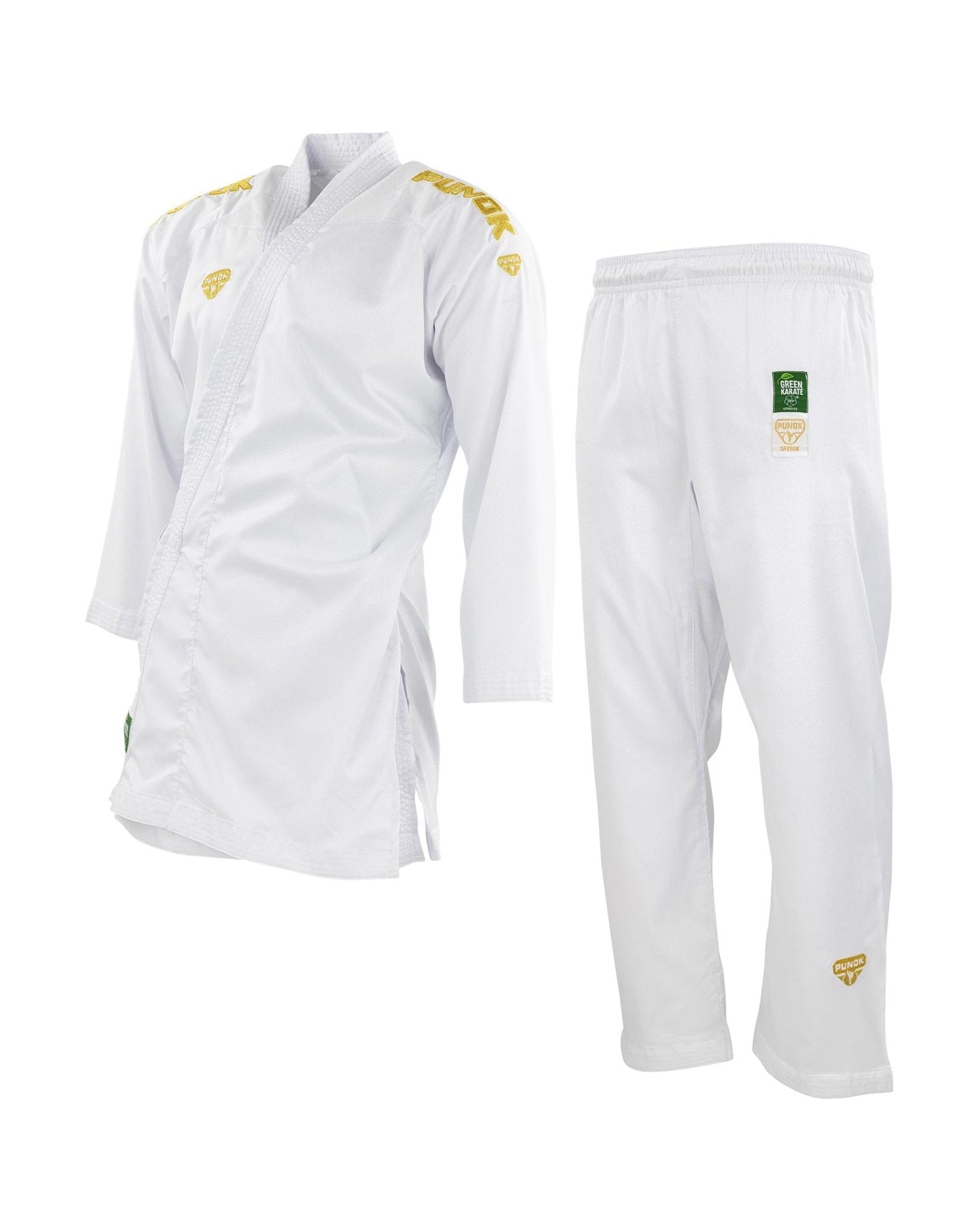 BlackBeltShop Sporting Goods Punok Takyon Gold Kumite Gi Set WKF approved