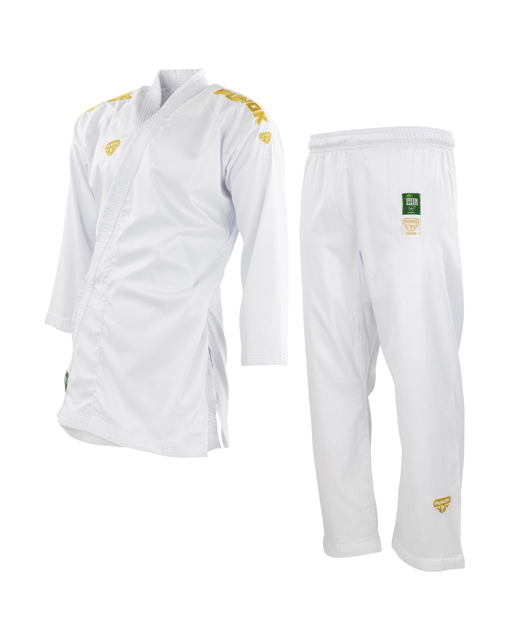 BlackBeltShop Sporting Goods Punok Takyon Gold Kumite Gi Set WKF approved