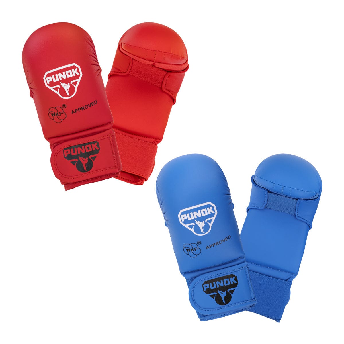BlackBeltShop sporting goods Blue and Red Combo Set / small PUNOK WKF APPROVED KARATE PUNCHES red and blue set