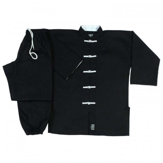 boldlook sporting goods 0 child small 7.5 OZ MIDDLEWEIGHT BLACK/WHITE KUNG FU SETS Tai Chi Uniform