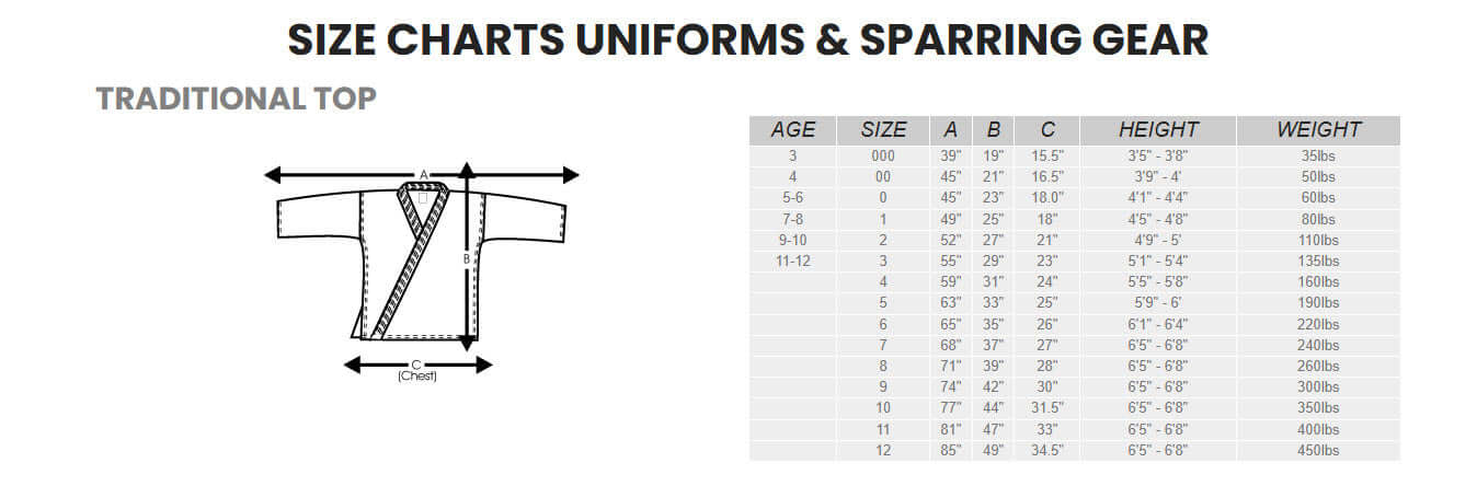 boldlook sporting goods 8.5OZ SUPER MIDDLEWEIGHT TOPS WITH FULL TRIM TSD Tang Soo do