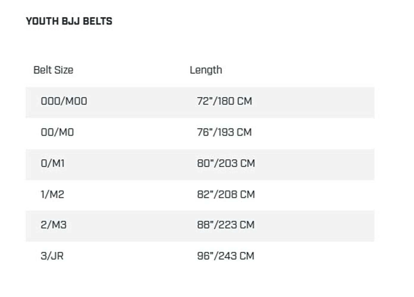 Century sporting goods Gameness Youth  Belt BJJ Brazilian Jiu Jitsu