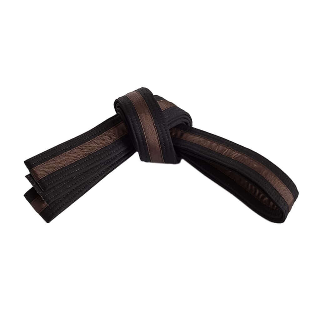 Century sporting goods Brown / 1-ch med Double Wrap Striped Black Martial Arts Karate Belt