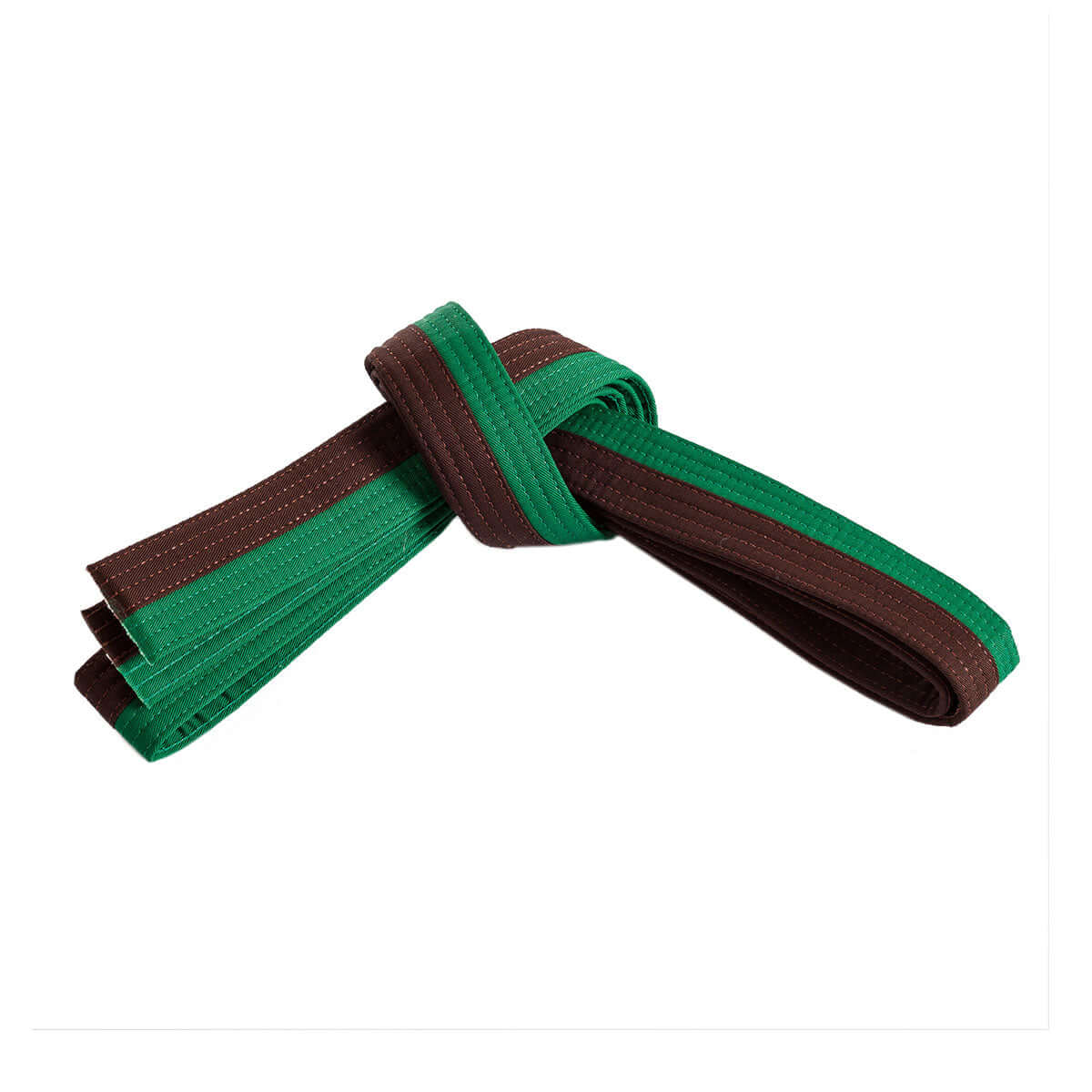 Century sporting goods brown/green / 0 child small Double Wrap Two Tone Belt  karate martial arts