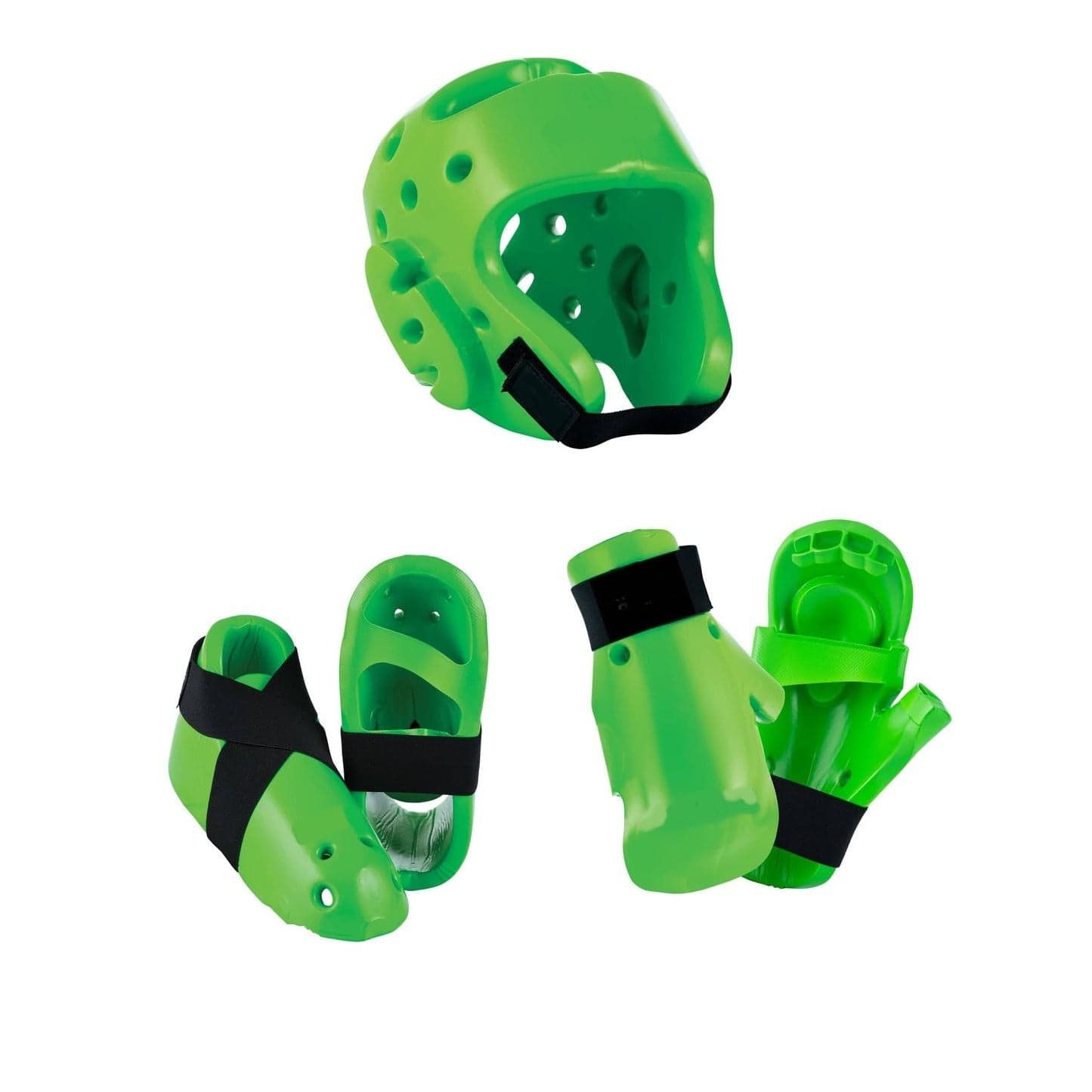 Century sporting goods Green / shoe size child 12-13/child gloves/shin / youth 20-21 inch Century 7 piece karate Taekwondo sparring gear combo set