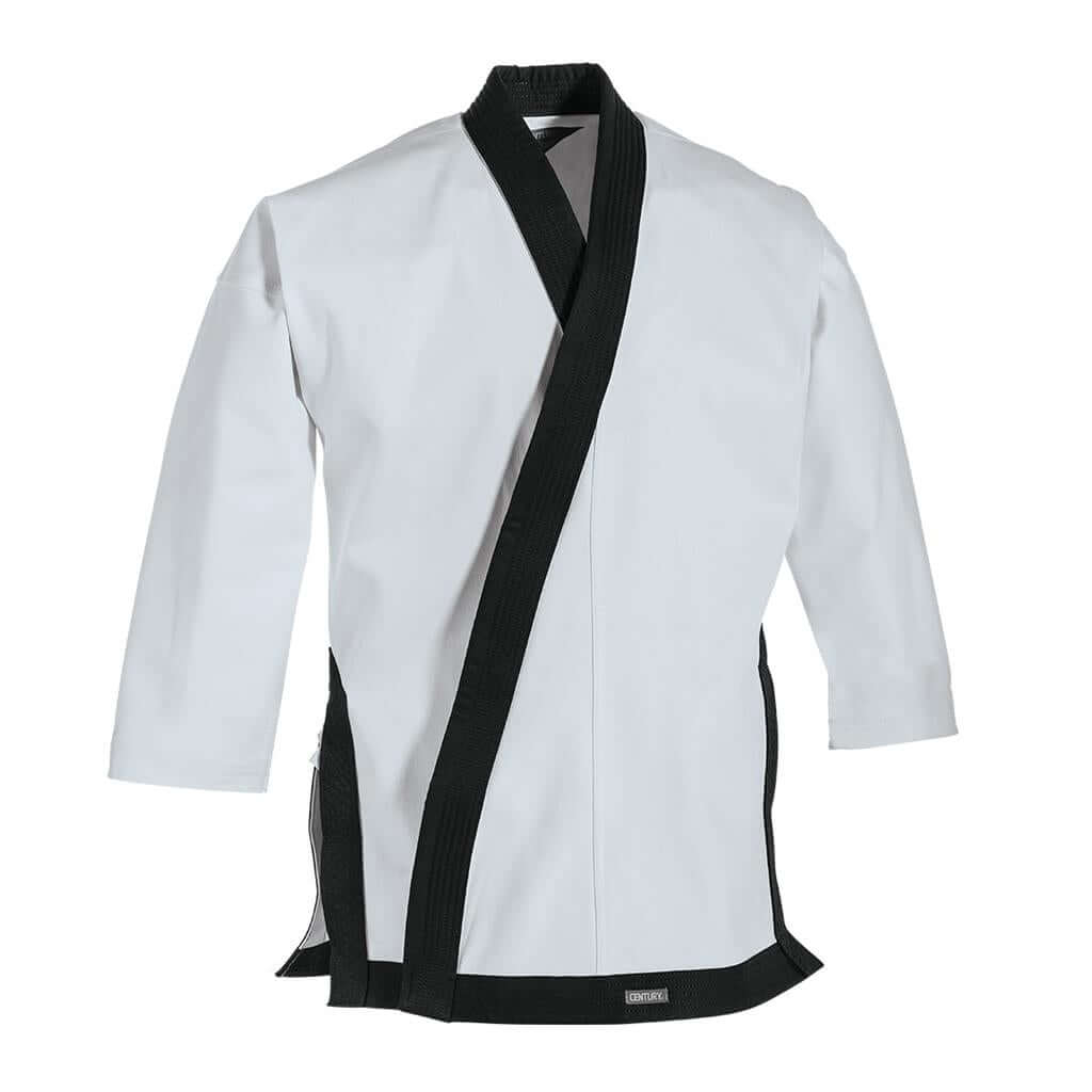 Century sporting goods White/Black / size 2- 5'2"/130 lbs 12 oz Traditional Tang Soo Do Jacket with Trim Lapels