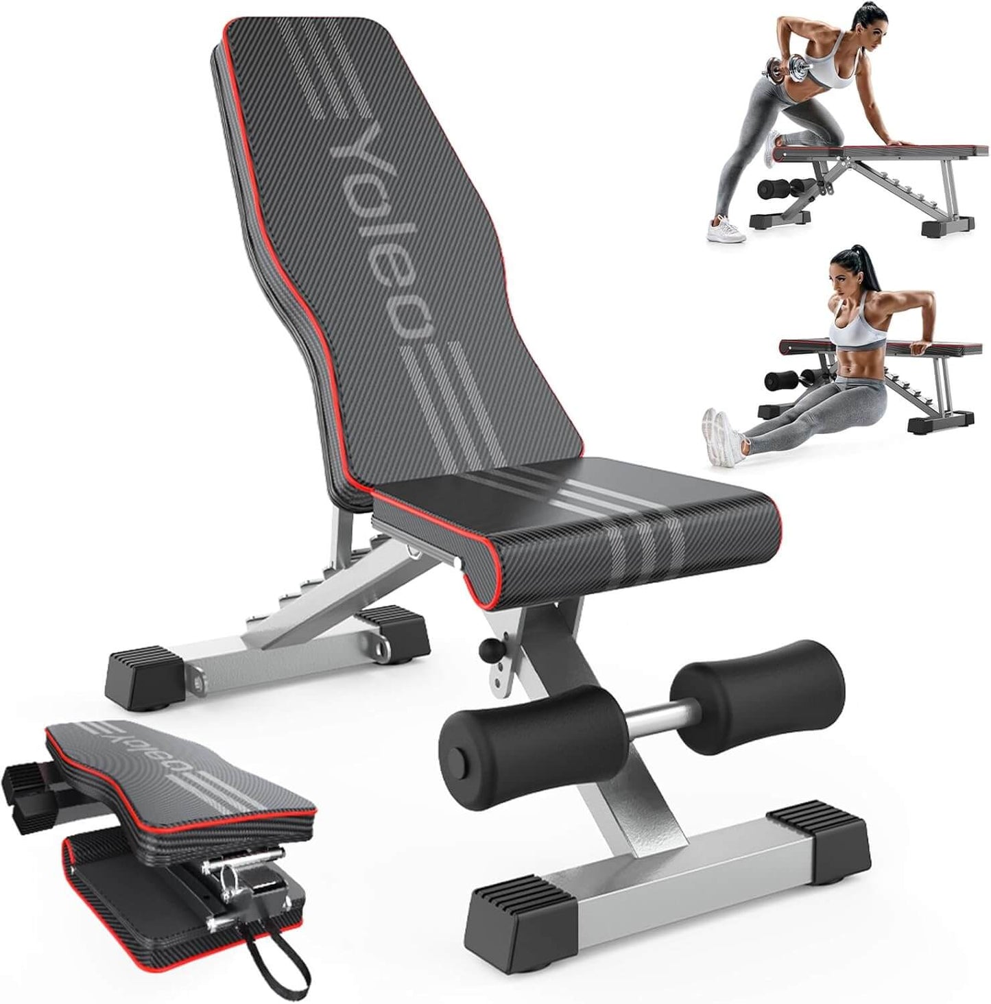 Eclipse Adjustable Benches Yoleo Adjustable Weight Bench for Full Body Workout