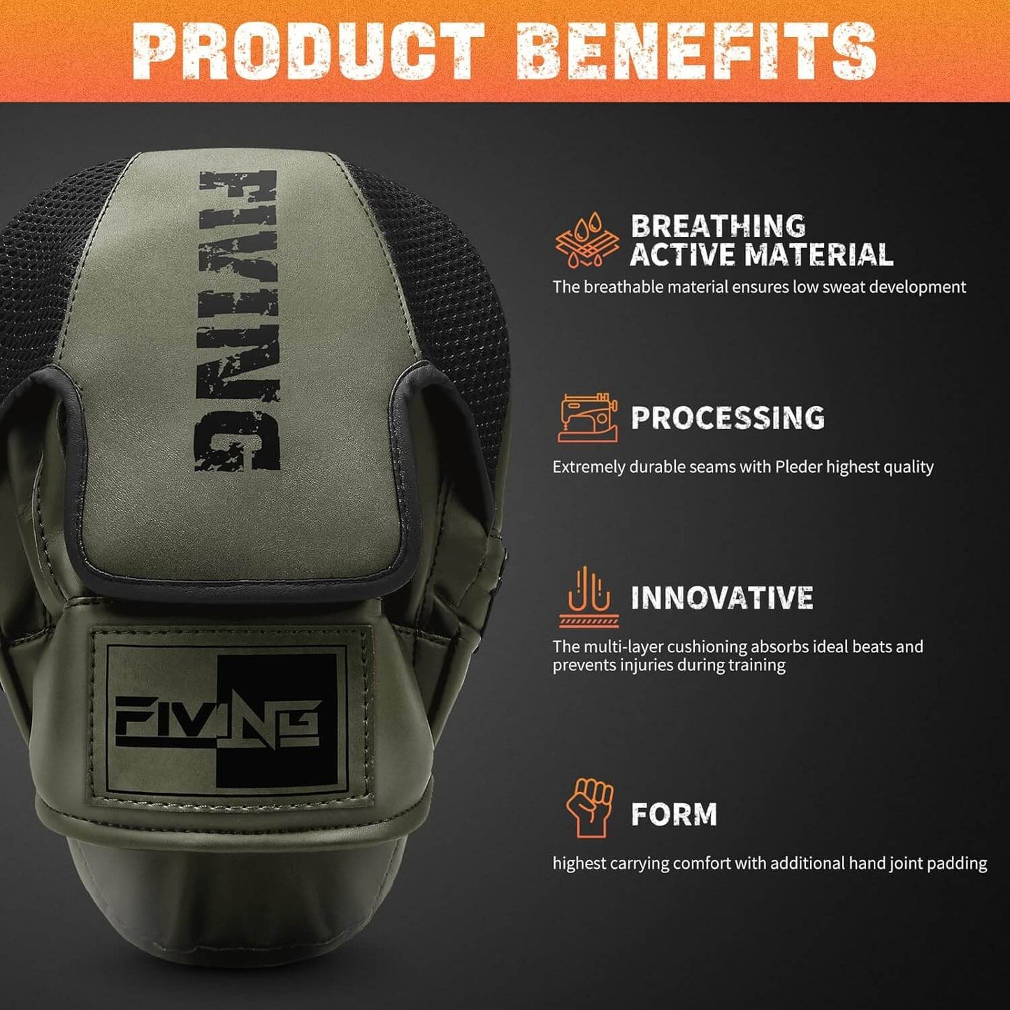 Eclipse Boxing Pads Curved Punch Mitts for Karate, Kickboxing Muay Thai Taekwondo