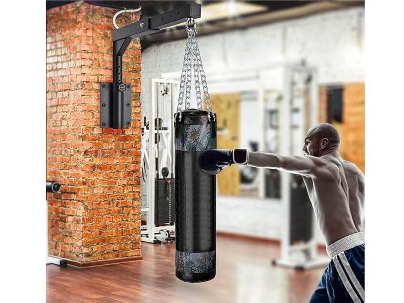 Eclipse Hangers Black / Wall Mount Wall Mount Heavy Bag Hanger, Heavy Duty Punching Bag Stand
