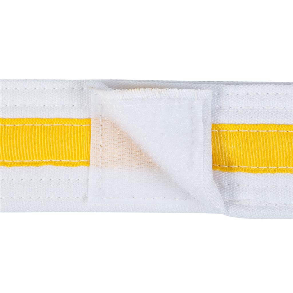 Eclipse Martial Art Supplies Sporting Goods Adjustable Striped White Martial Arts Karate Childs Belt Velcro