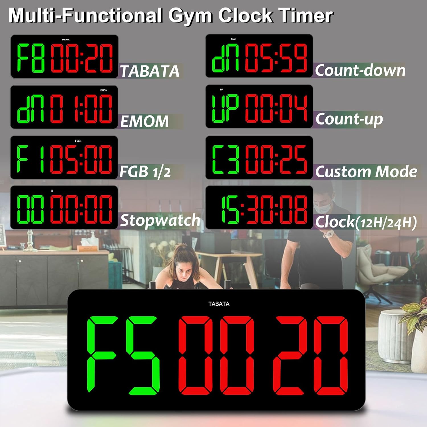 Eclipse Martial Art Supplies sporting goods Gym Ring Timer Clock for Home Gym with Remote