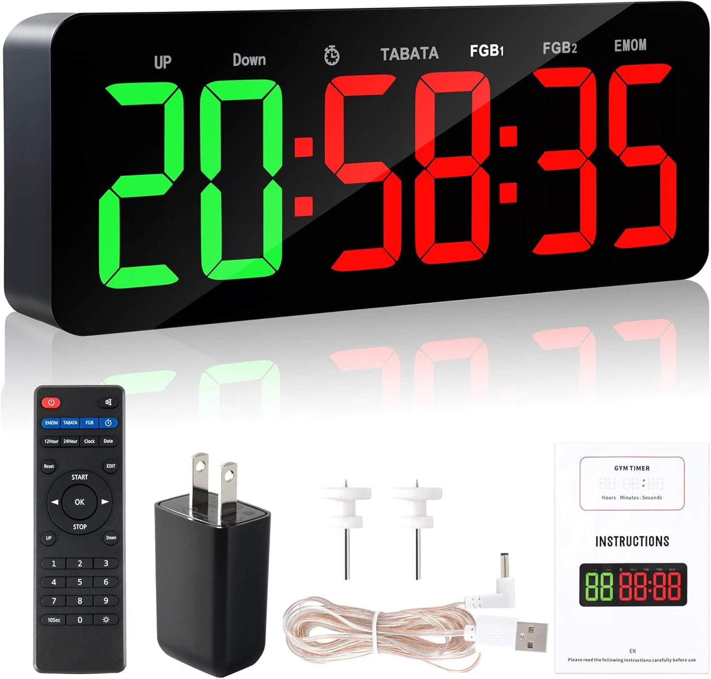 Eclipse Martial Art Supplies sporting goods Gym Ring Timer Clock for Home Gym with Remote