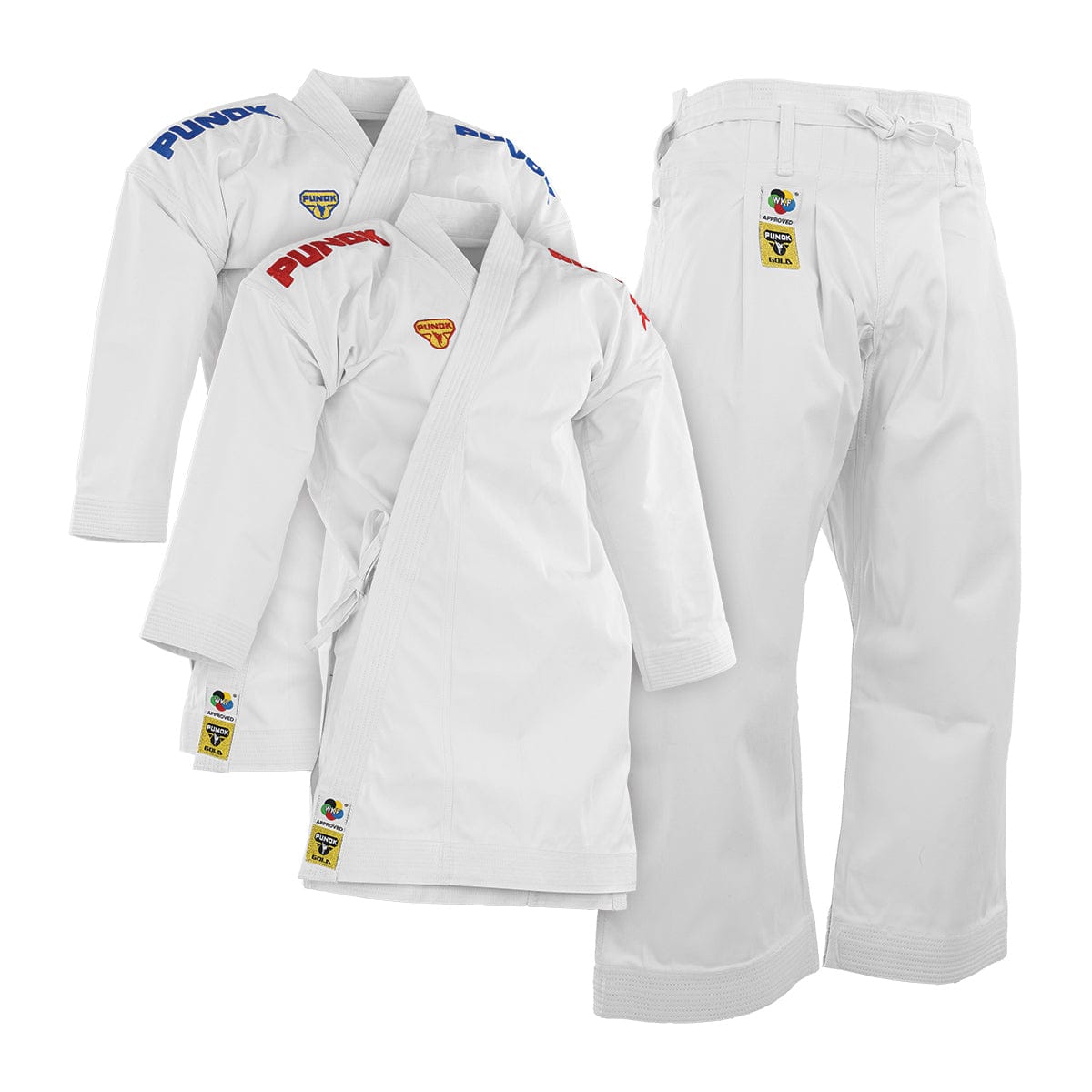Eclipse Martial Art Supplies sporting goods Punok Kata Gold Set WKF approved Gi Red and Blue