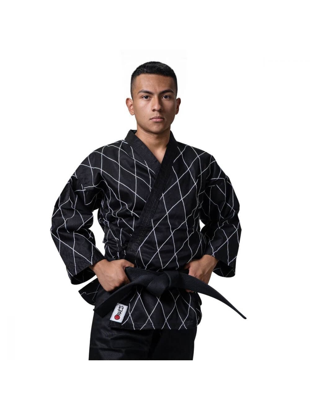 Eclipse Martial Art Supplies Sporting Goods 2 Hapkido Uniform Black with White Stitching 8 oz gi
