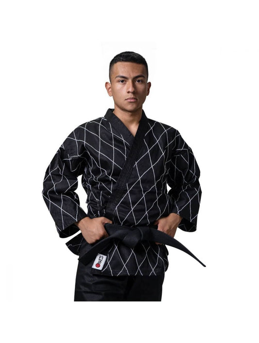 Eclipse Martial Art Supplies Sporting Goods 2 Hapkido Uniform Black with White Stitching 8 oz gi