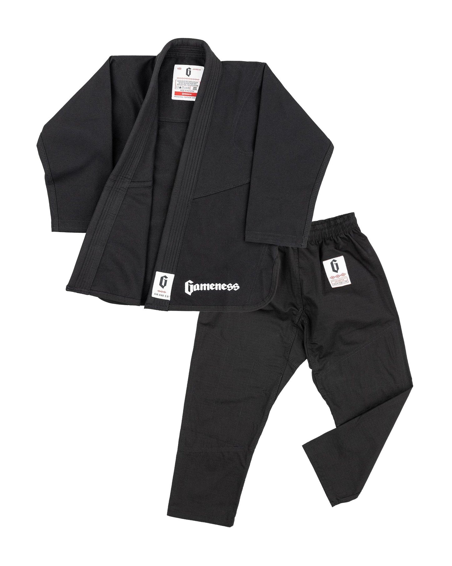 Eclipse Martial Art Supplies sporting goods black / 0000=M000 Gameness Youth Air Pro 3.0 Gi Brazilian JiuJitsu