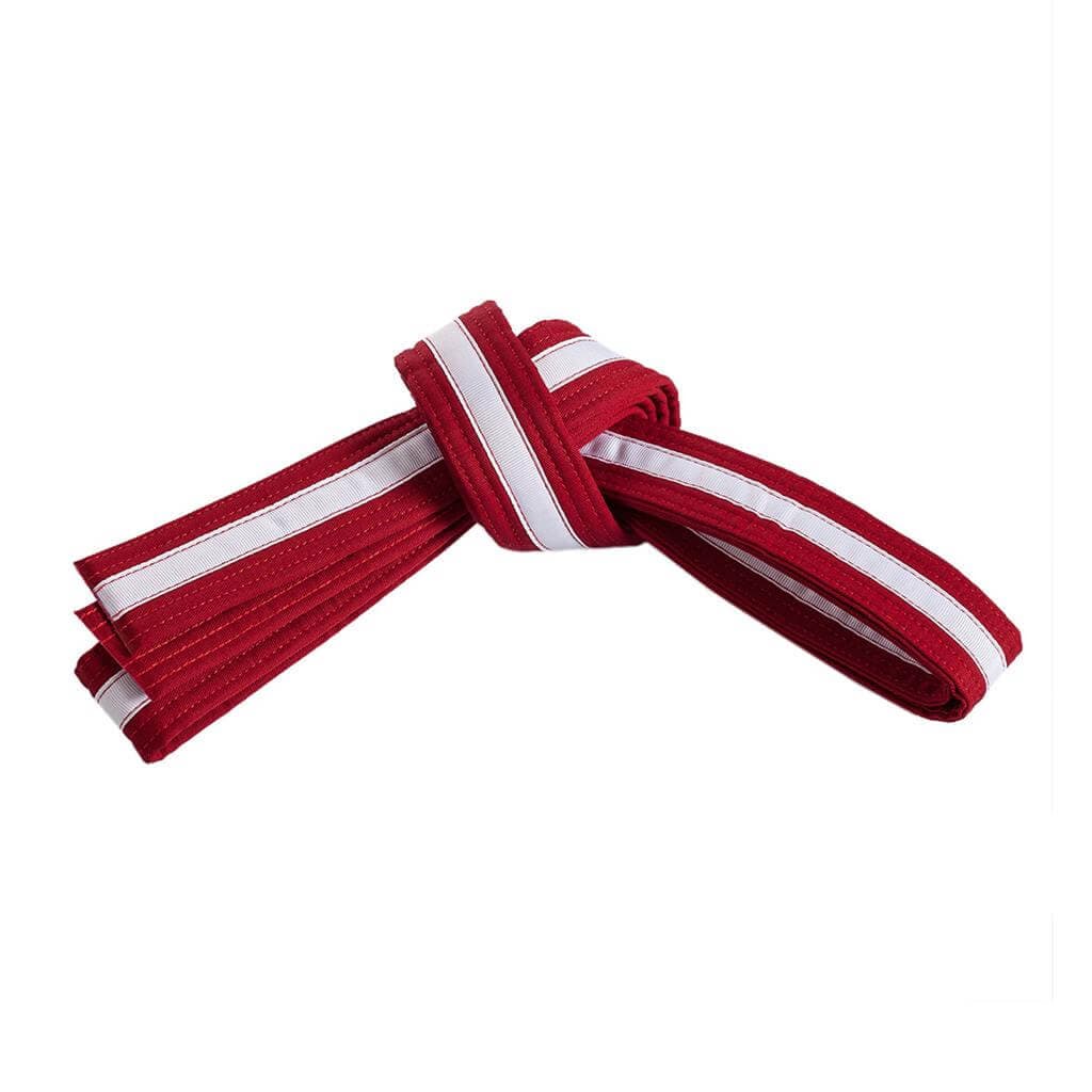 Eclipse Martial Art Supplies Sporting Goods Red / 0-ch small Double Wrap White Striped Martial Arts Karate Belt