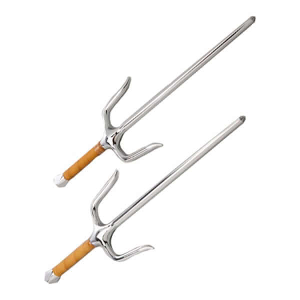 EclipseMartialArtsSupplies Sporting goods Leather Wrap Octagon Chrome Karate Sai