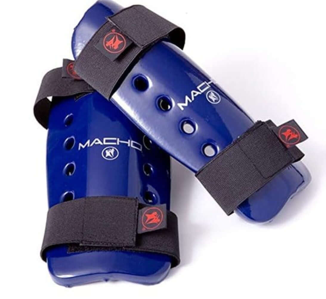 Macho sporting goods blue / child Macho Dyna Karate martial Arts Shin Guards