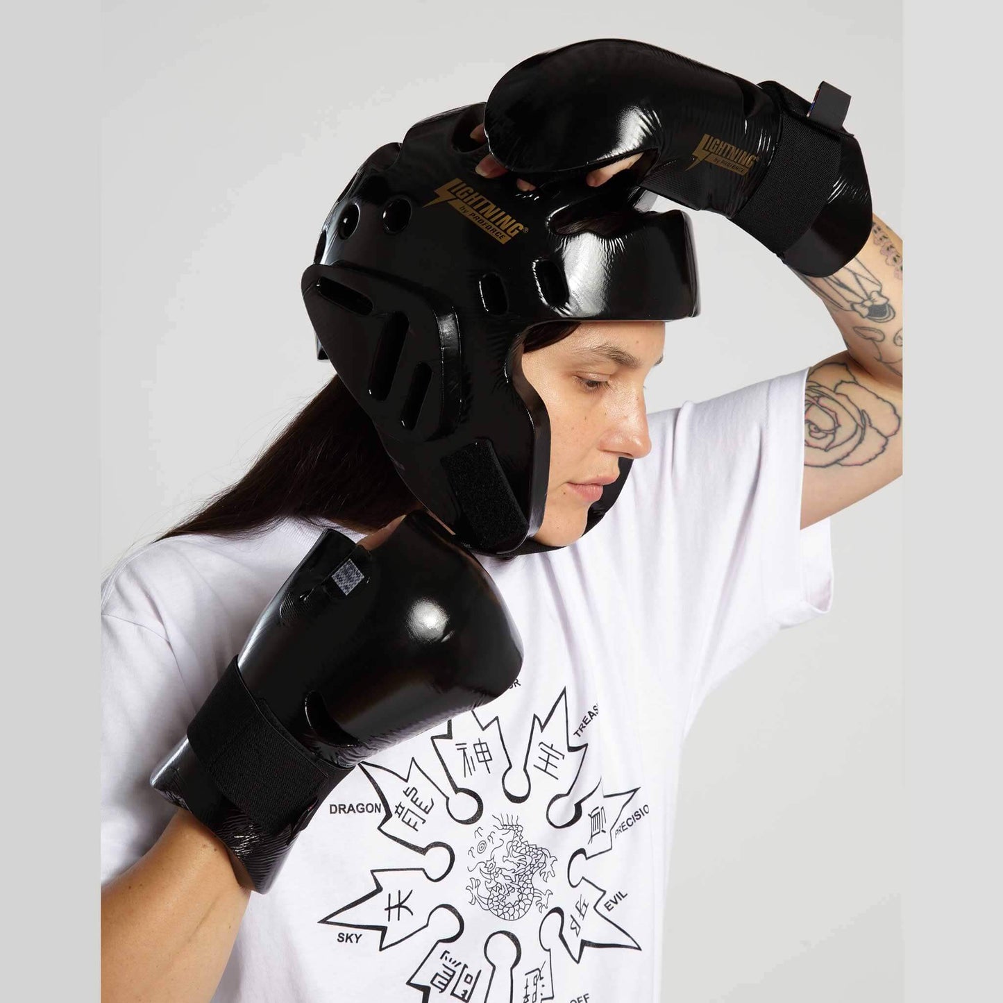 ProForce Sparring Gear ProForce Lighting 5 Piece Sparring Gear Combo Set with FREE mouth piece