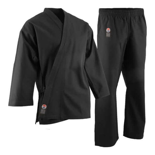 ProForce sporting goods 1- 4'9"/100 lbs ProForce® 10 oz. Karate Uniform - 55/45 Blend Black