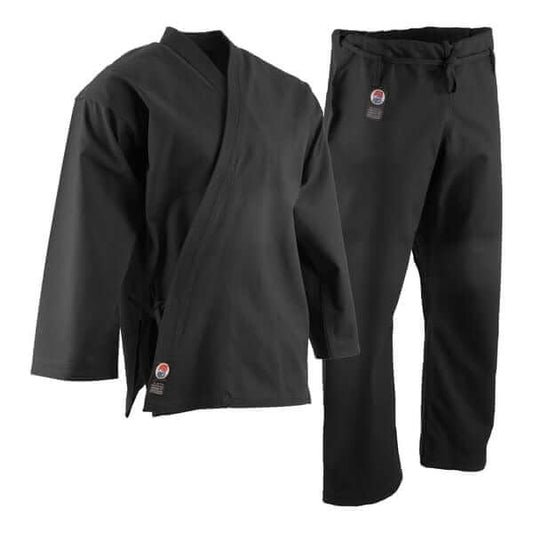 ProForce sporting goods 1- 4'9"/100 lbs ProForce 12 oz. Karate Uniform  100% Cotton Black