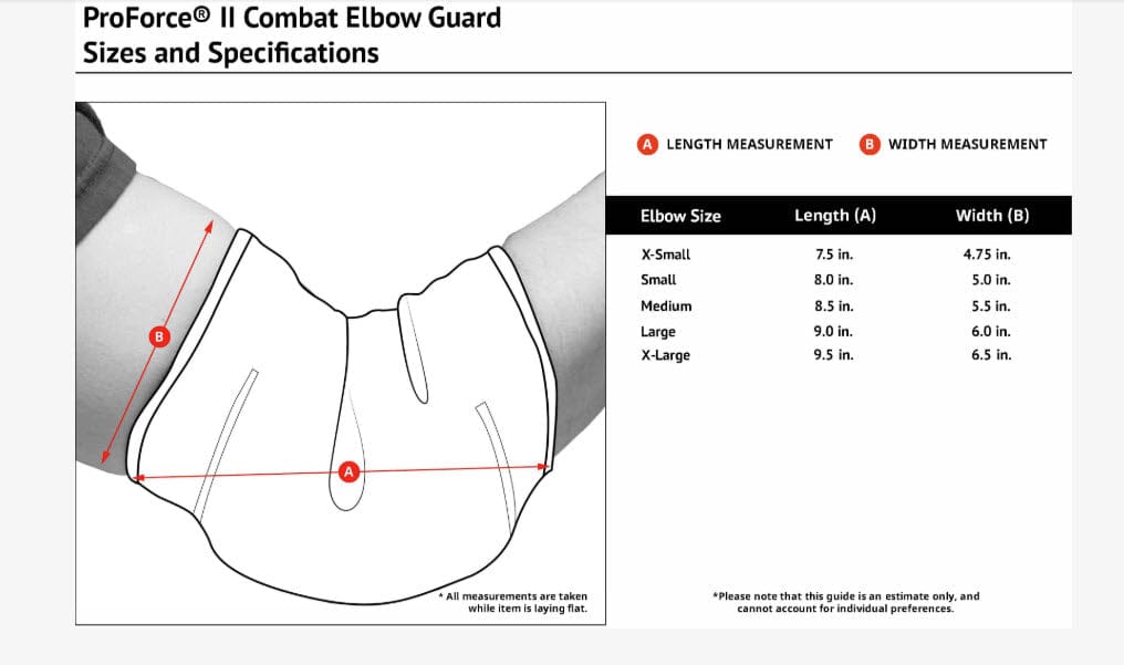 ProForce sporting goods ProForce II Cloth Elbow Guard martial arts training
