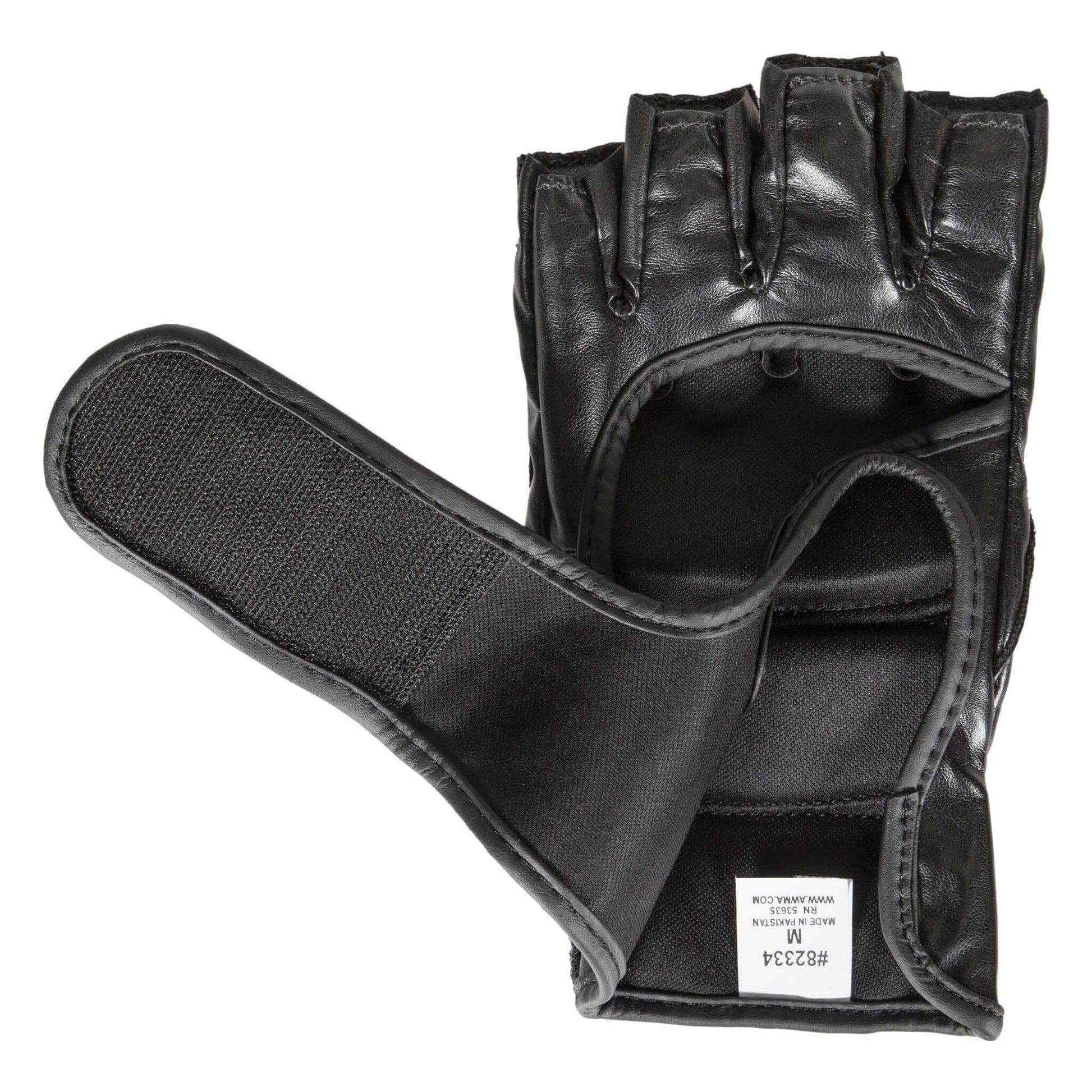 ProForce sporting goods ProForce Open Palm Fighting Gloves Black MMA Cardio