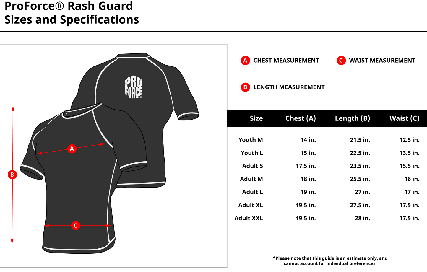 ProForce sporting goods ProForce II Short Sleeve Rash Guard mma jiu jistu