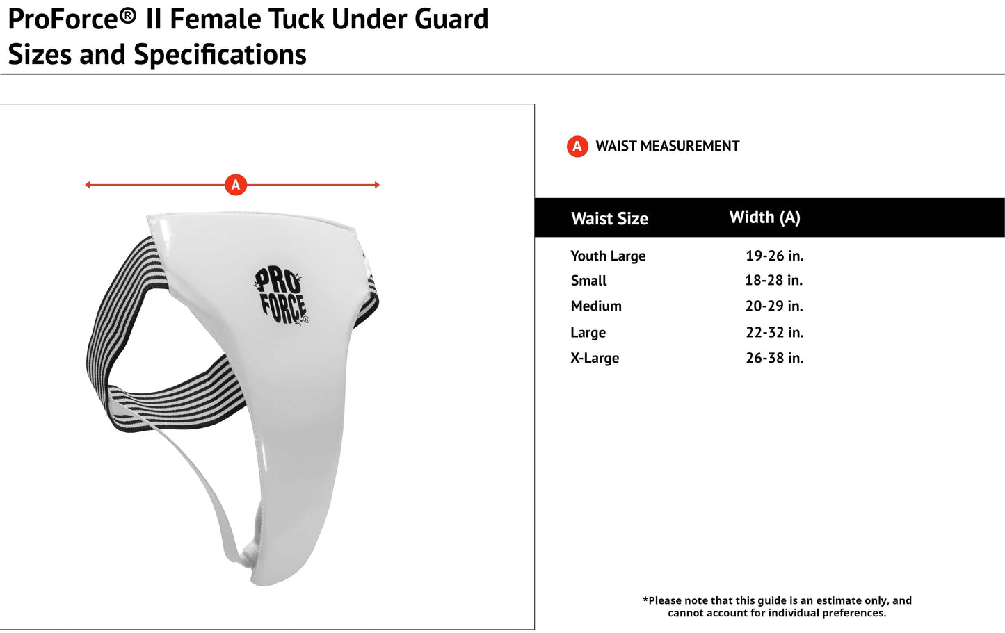 ProForce sporting goods ProForce  Female Tuck Under Cup Taekwondo Karate