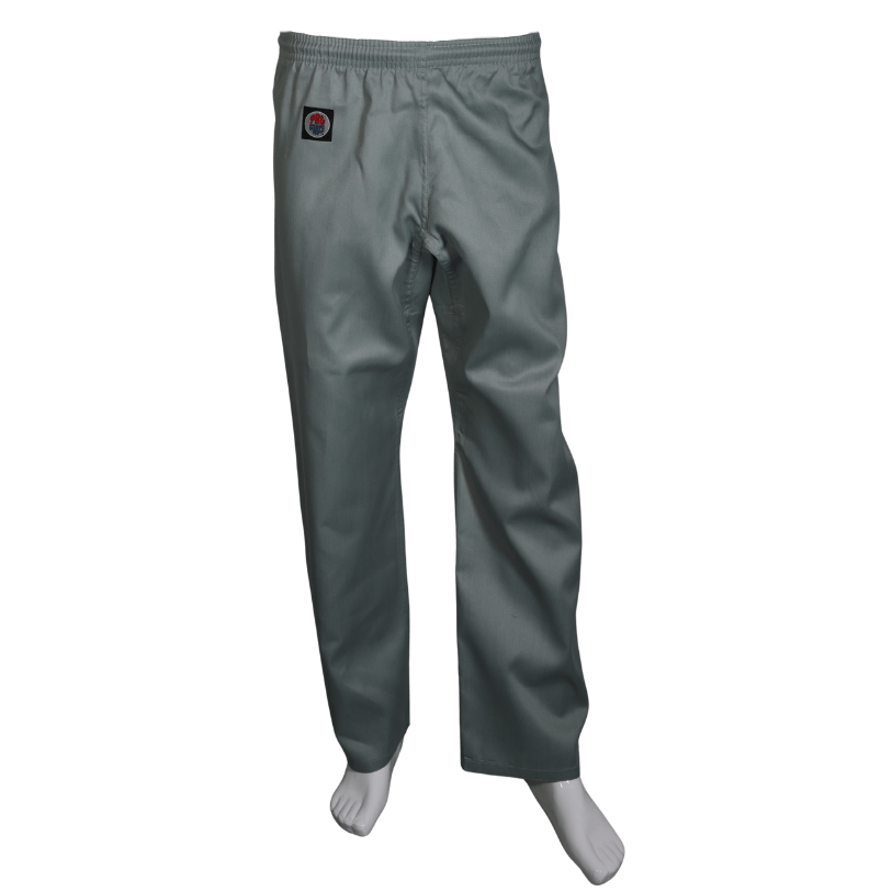 ProForce sporting goods ProForce Classic Karate Uniform Elastic Drawstring 5 oz 60-40 Blend -Gray