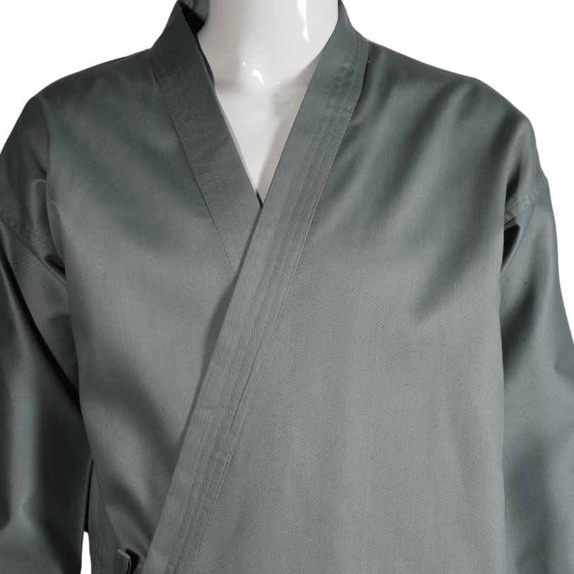 ProForce sporting goods ProForce Classic Karate Uniform Elastic Drawstring 5 oz 60-40 Blend -Gray