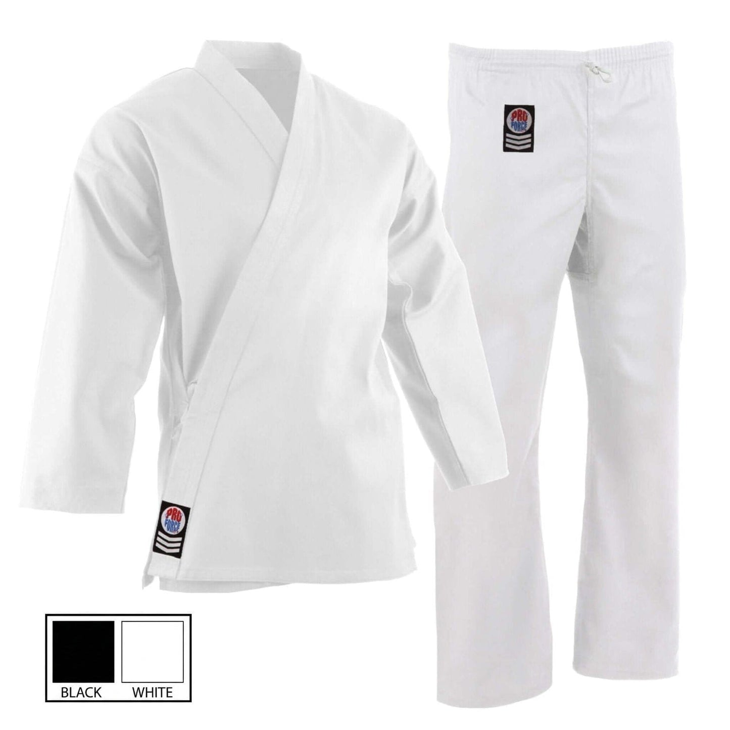 ProForce sporting goods ProForce Gladiator 7.5 oz Karate Uniform - Blend White