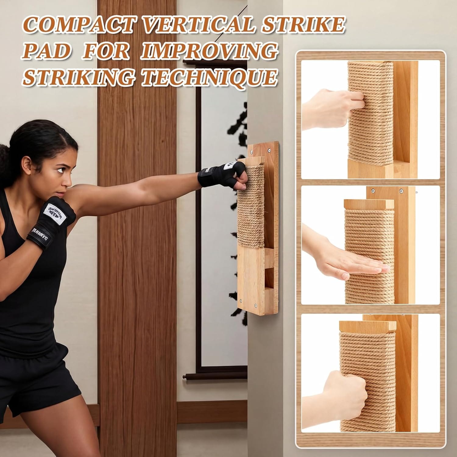 ProForce Sporting Goods Wall Mount Makiwara Board Traditional Makiwara Punching Board Strike Pad
