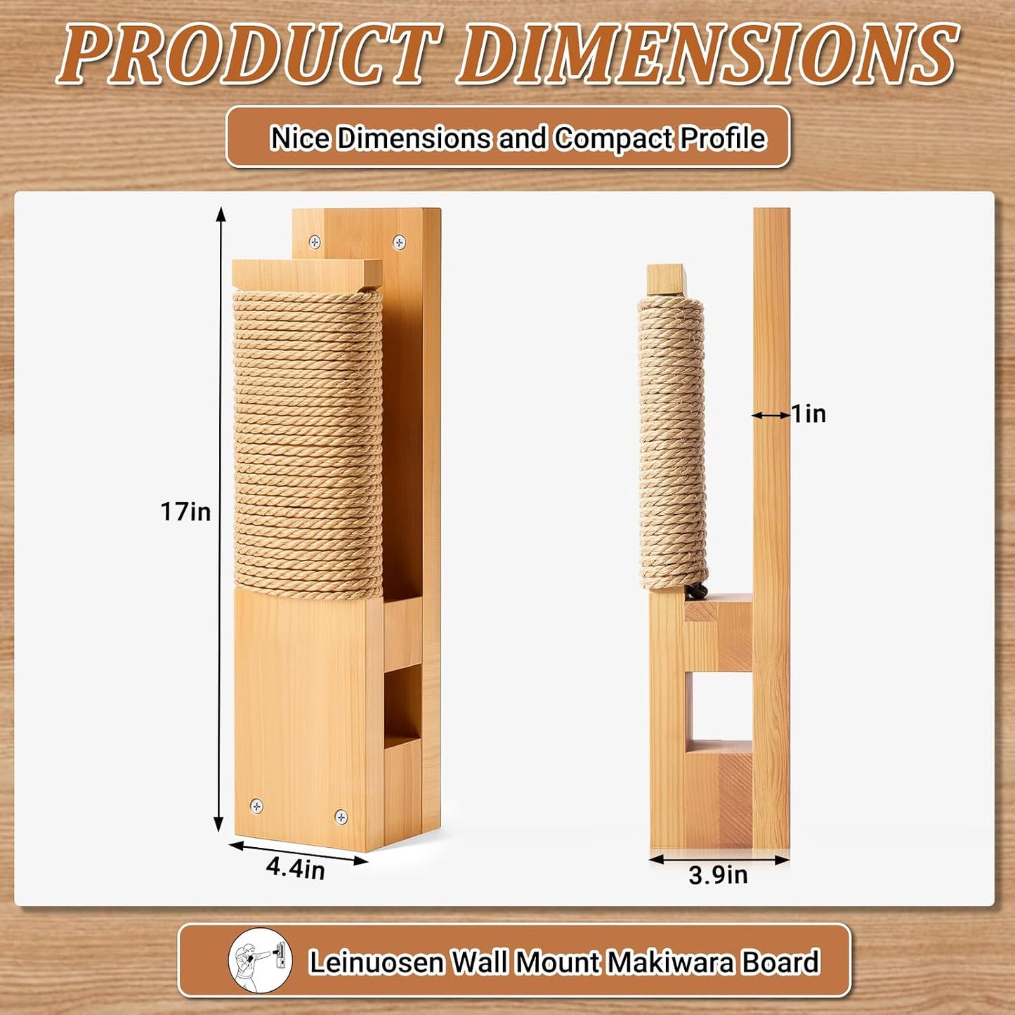 ProForce Sporting Goods Wall Mount Makiwara Board Traditional Makiwara Punching Board Strike Pad