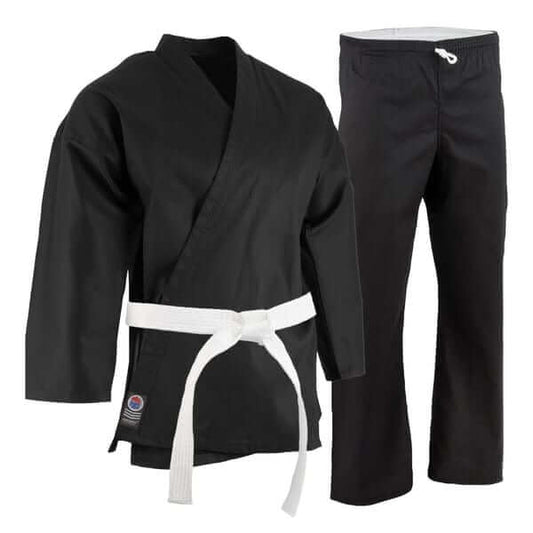 ProForce sporting goods Black / 0000 ch-xxxs ProForce 5 oz Karate Uniform Elastic Drawstring Pants - 55/45 Blend