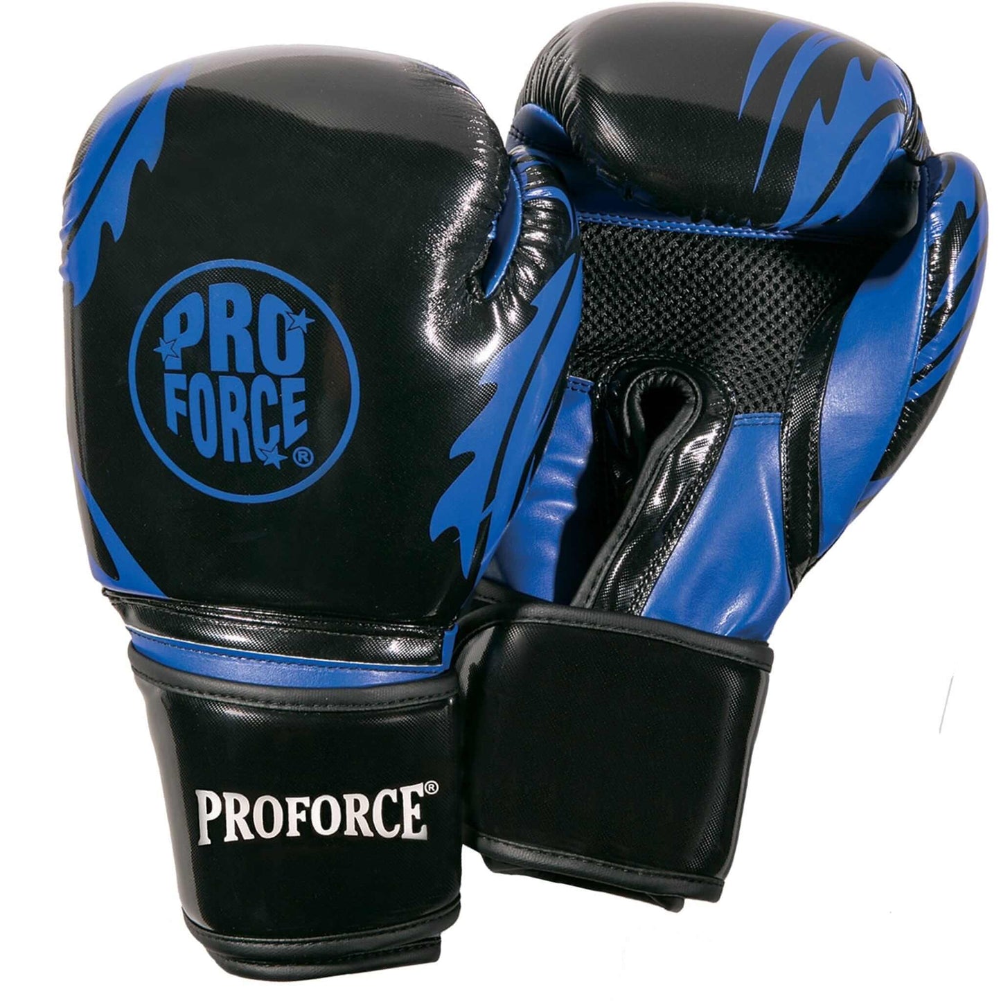 ProForce sporting goods black/blue ProForce Combat Boxing Training Glove - 12 oz cardio kickboxing