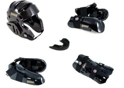 ProForce Sporting Goods Black / ch xs/12-13 / small 19.5-20.5 inch ProForce Lighting 7 Piece Sparring Gear Combo Set