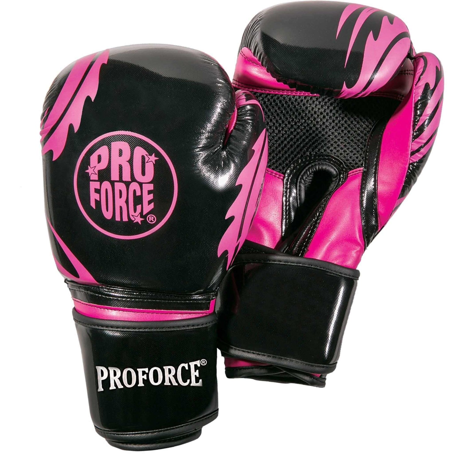ProForce sporting goods black/fuchsia ProForce Combat Boxing Training Glove - 12 oz cardio kickboxing