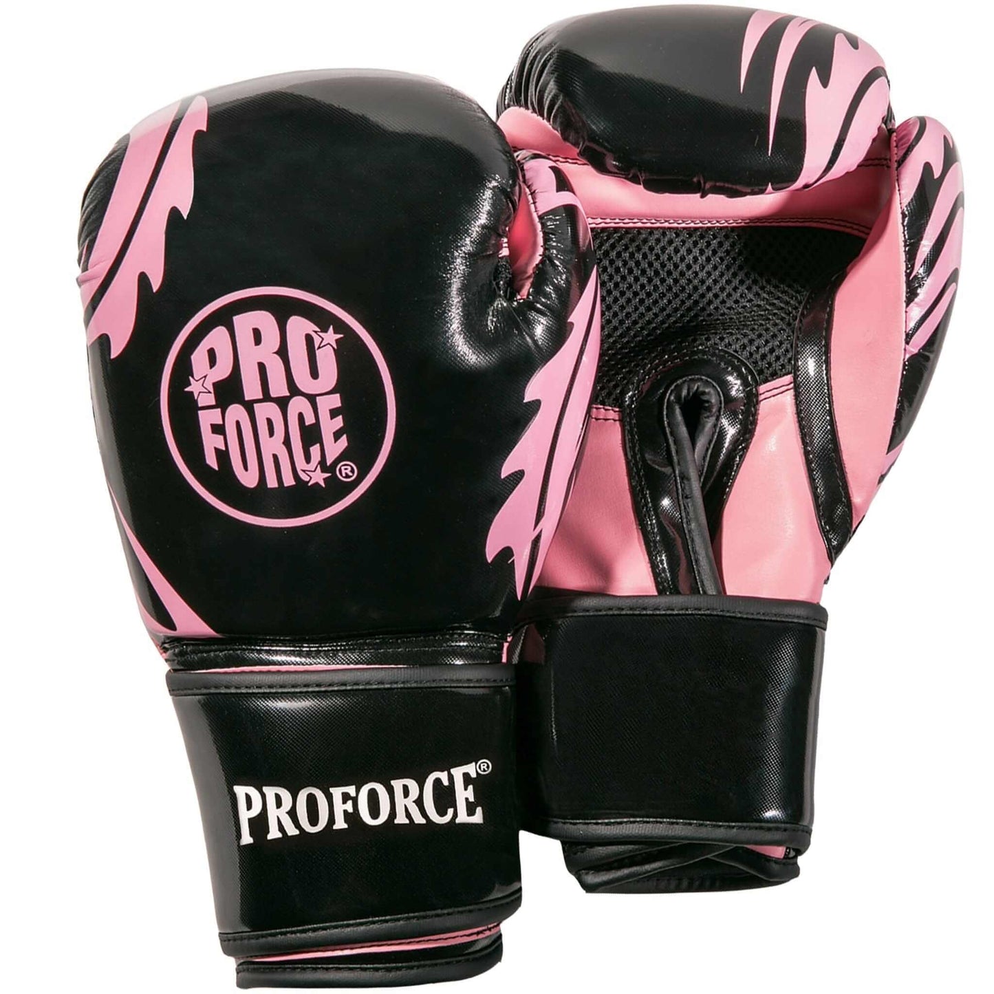 ProForce sporting goods black/pink ProForce Combat Boxing Training Glove - 12 oz cardio kickboxing