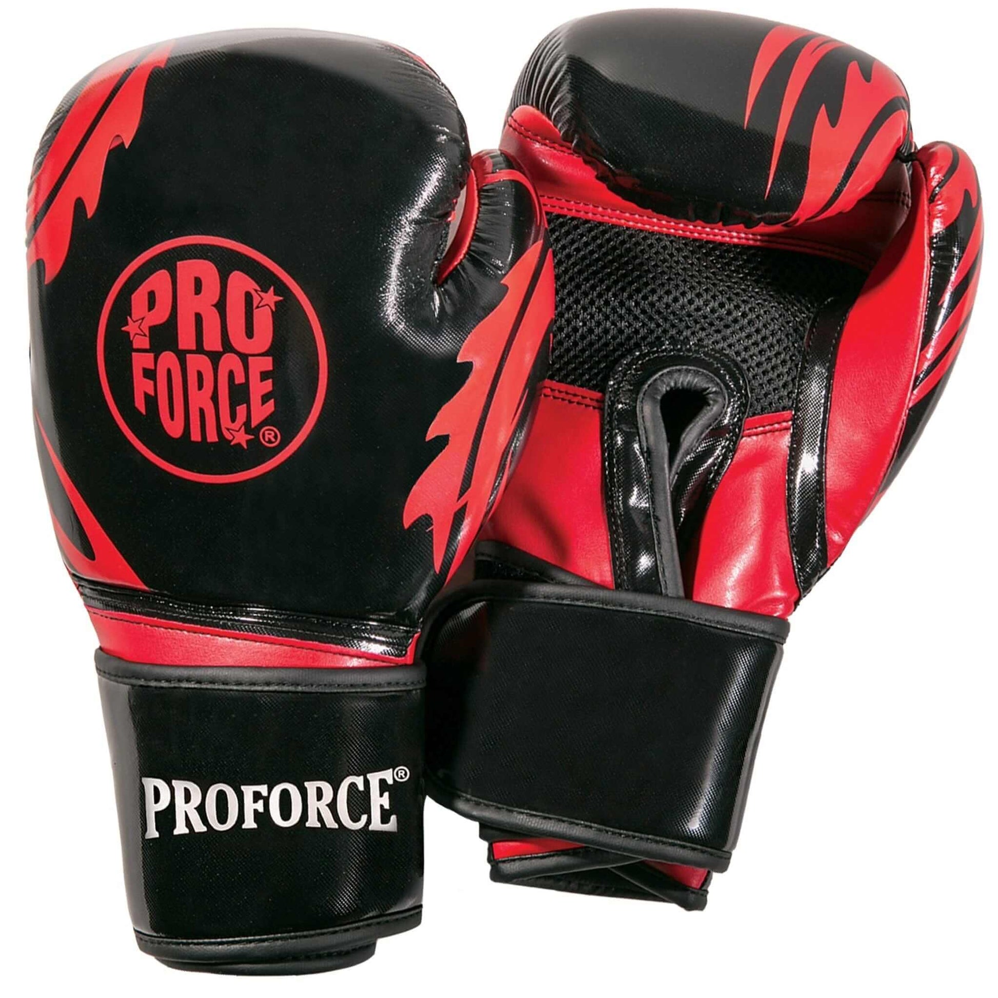 ProForce sporting goods black/red ProForce Combat Boxing Training Glove - 12 oz cardio kickboxing