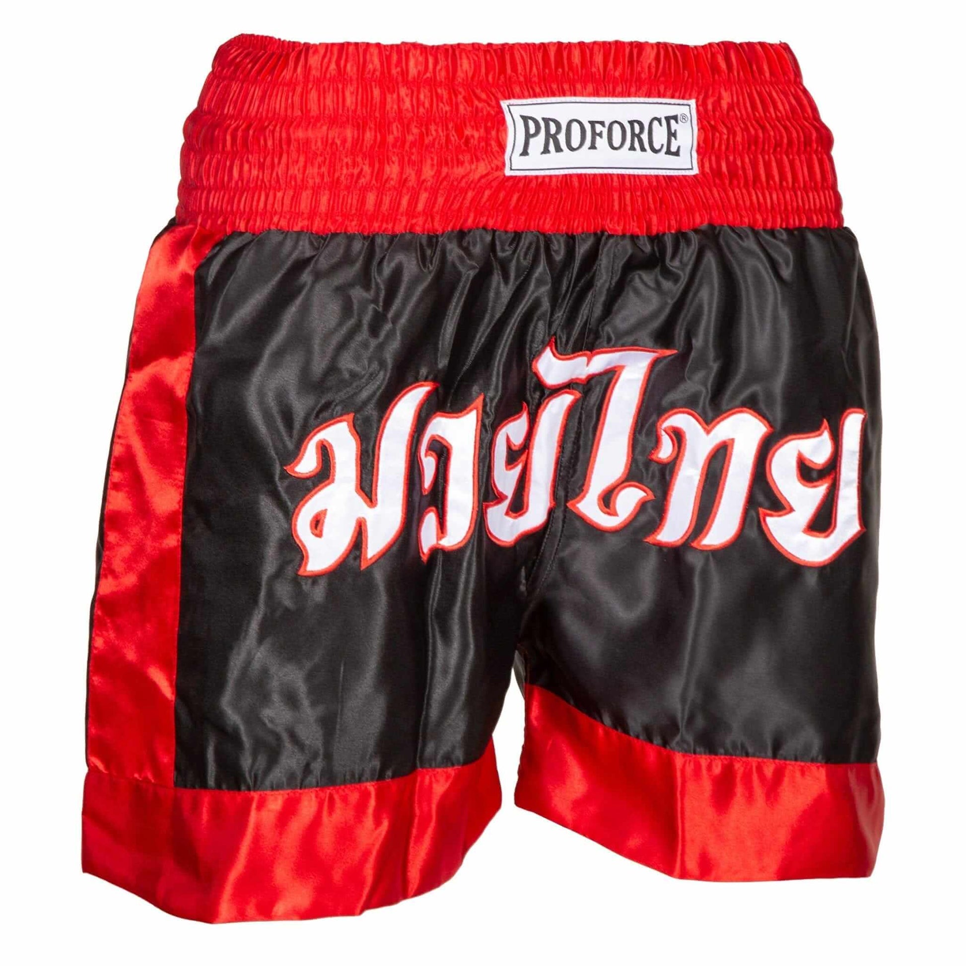 ProForce sporting goods black/red trim / xx-small ProForce Muay Thai Shorts Kick boxing