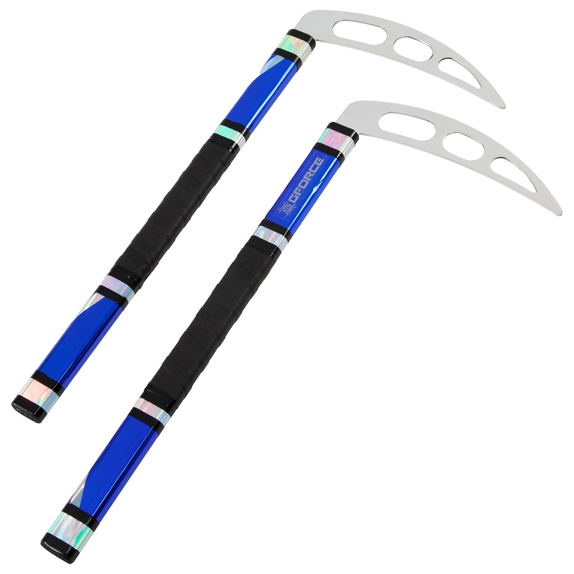 ProForce sporting goods Blue G-Force Swirl Kama with Oval Blade Demo and Kata
