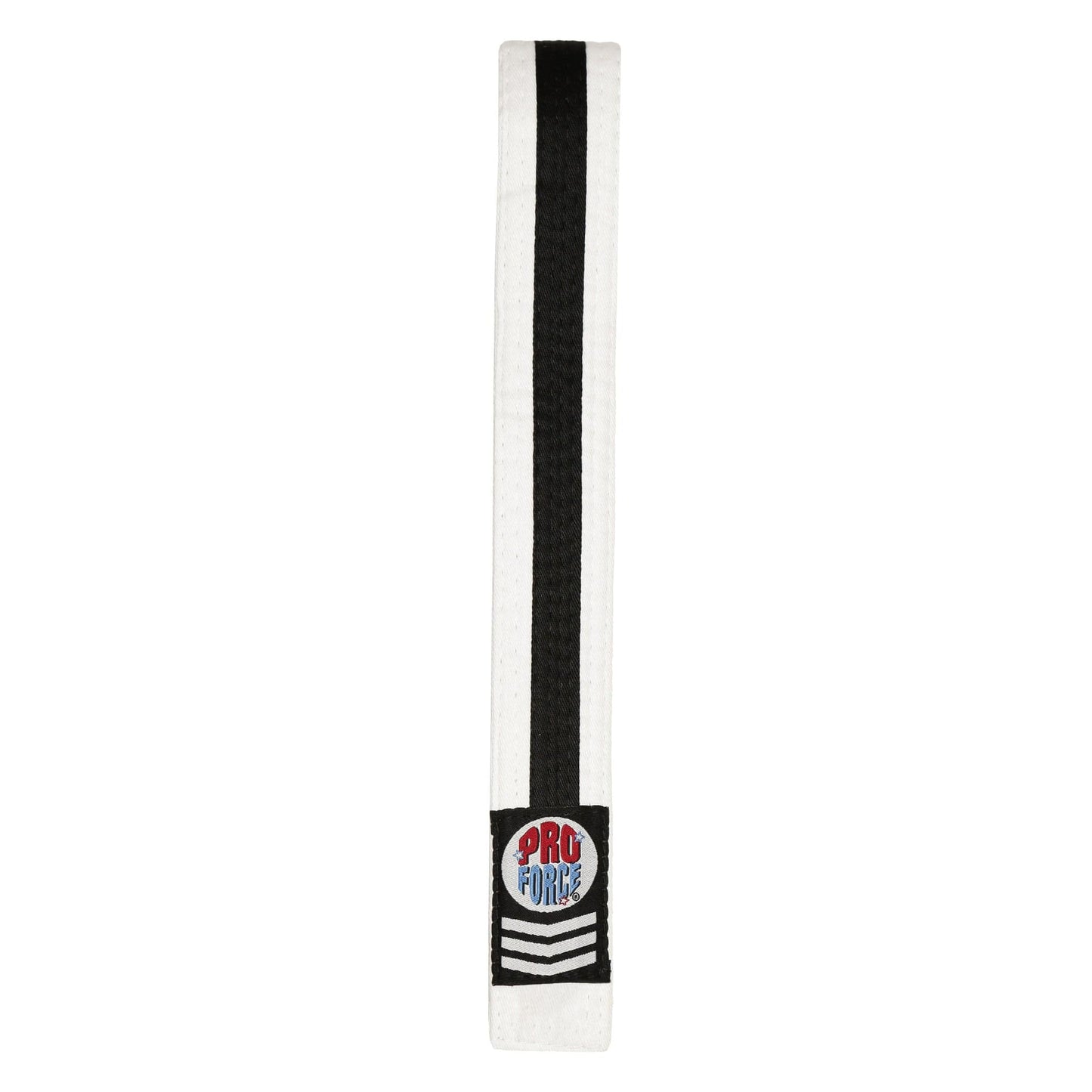 ProForce sporting goods white / 1 ProForce II 1.5 inch Double Wrap Black Stripe Karate Belt